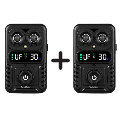 Automatic Bark Control Device Bundle | Dual Ultrasonic Emitters, Strobe Light & Digital Display | 15m Range | USB Rechargeable